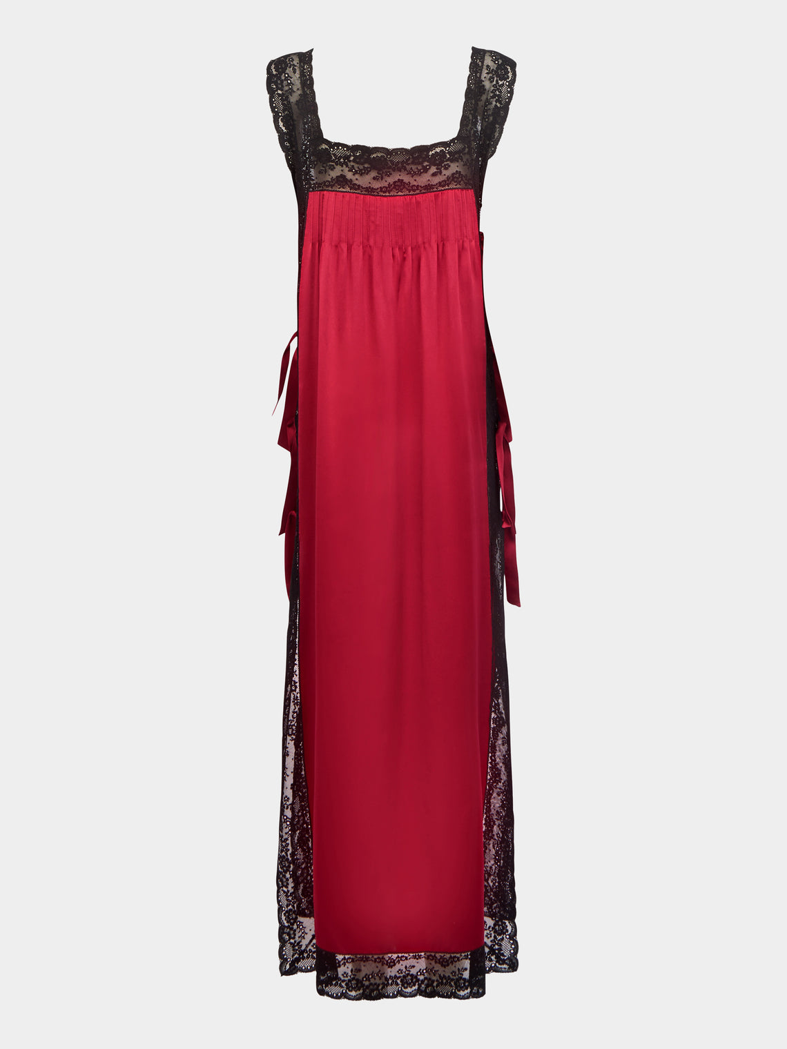 Loretta Caponi - Fiocchini Silk and Lace Long Dress -  - ABASK