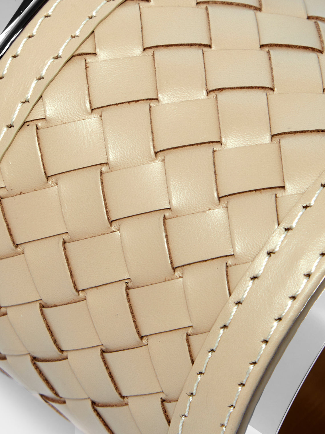 Riviere - Woven Leather Lidded Box - Cream - ABASK