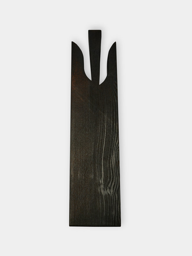 Riccardo Monte - Hand-Carved Charred Walnut Long Serving Board -  - ABASK - 