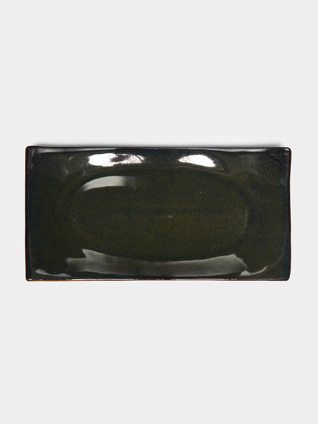 Mervyn Gers Ceramics - Hand-Glazed Ceramic Short Rectangular Sushi Plates (Set of 4) -  - ABASK - 