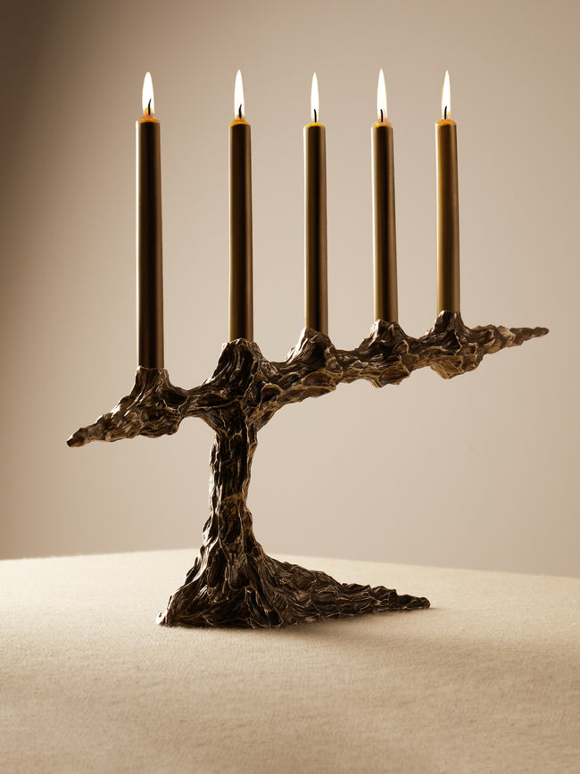 William Guillon - Omnia Vanitas Hand-Sculpted Bronze Candelabra -  - ABASK