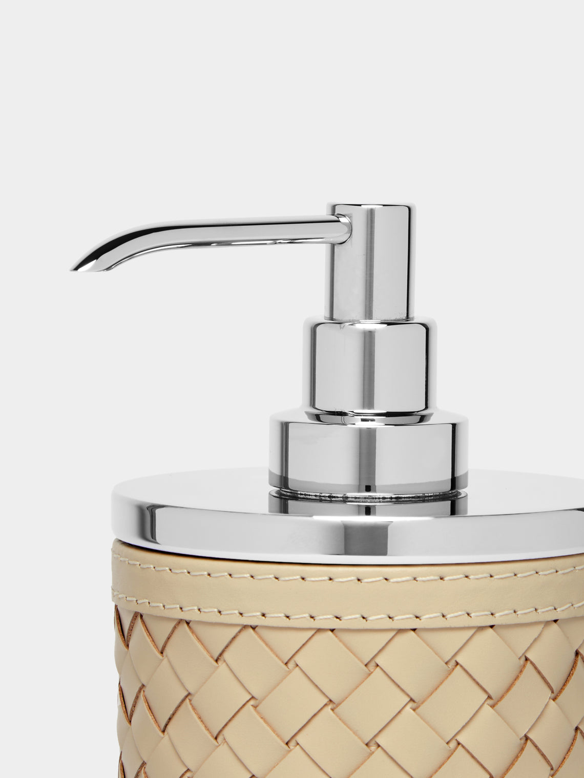 Riviere - Woven Leather Soap Dispenser - Cream - ABASK