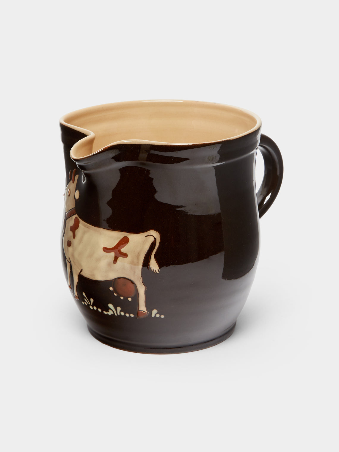 Poterie d’Évires - Cows Hand-Painted Ceramic Rounded Jug -  - ABASK - 
