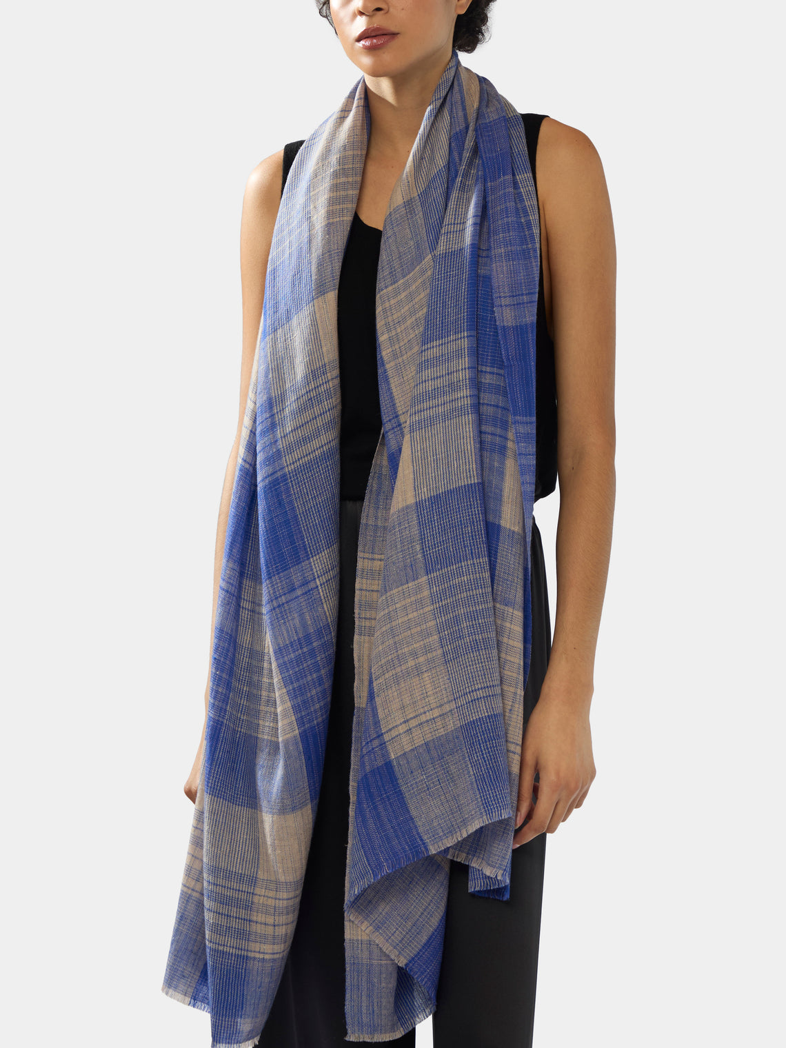 Cashmere Check Scarf | One Size