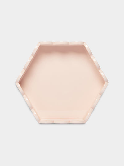 Scarlett And Sallis - Lacquered Wood Small Scalloped Tray -  - ABASK - 