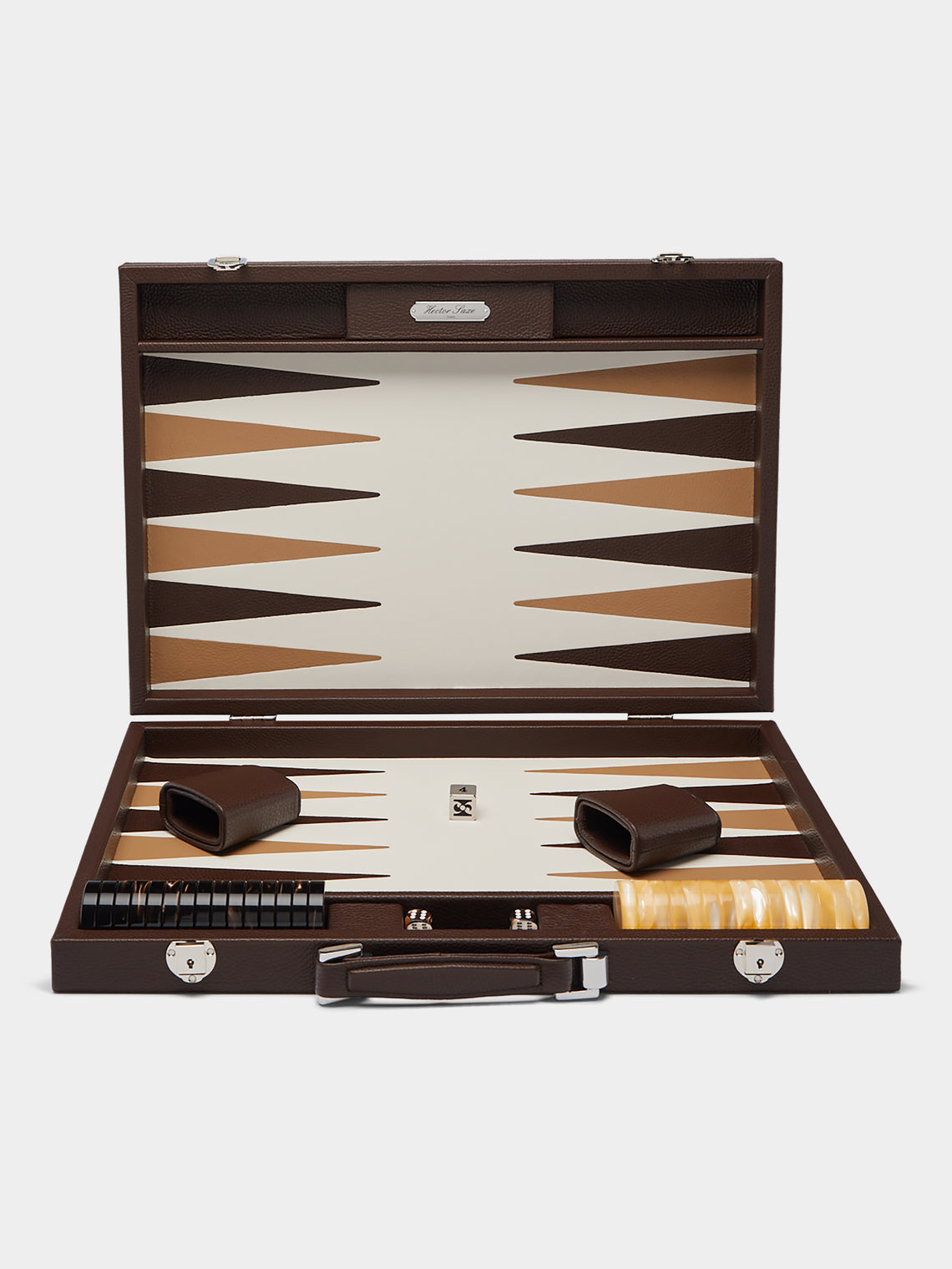 Hector Saxe - Leather Large Backgammon Set -  - ABASK - 