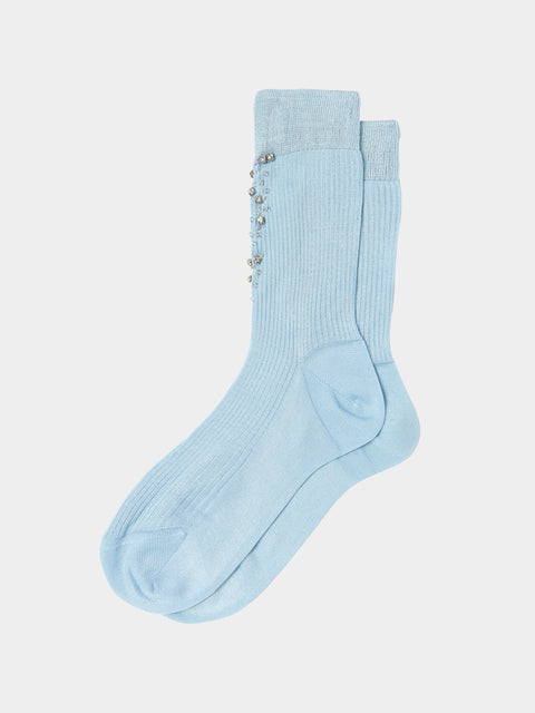 Maria La Rosa - Stars Silk-Blend Mid-Calf Socks -  - ABASK - 