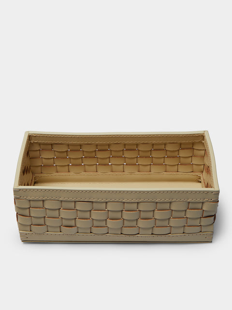 Riviere - Woven Leather Towel Tray -  - ABASK - 