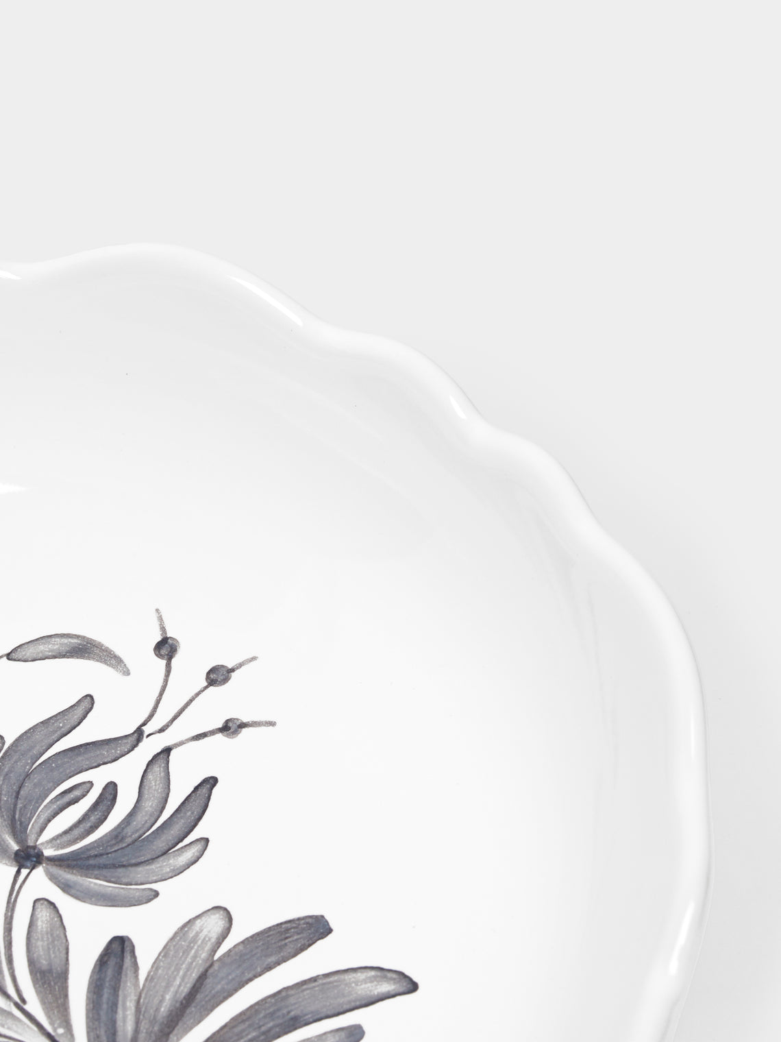 Bourg Joly Malicorne - Antique Fleurs Hand-Painted Ceramic Soup Bowls (Set of 4) -  - ABASK