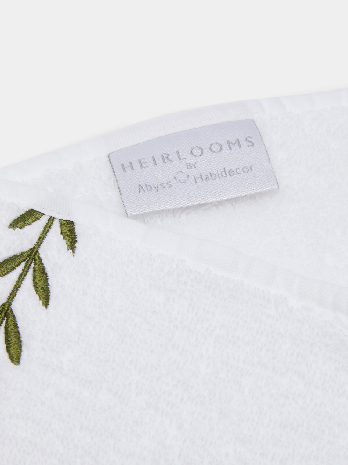 Heirlooms - Laurel Leaf Embroidered Egyptian Cotton Face Cloth -  - ABASK