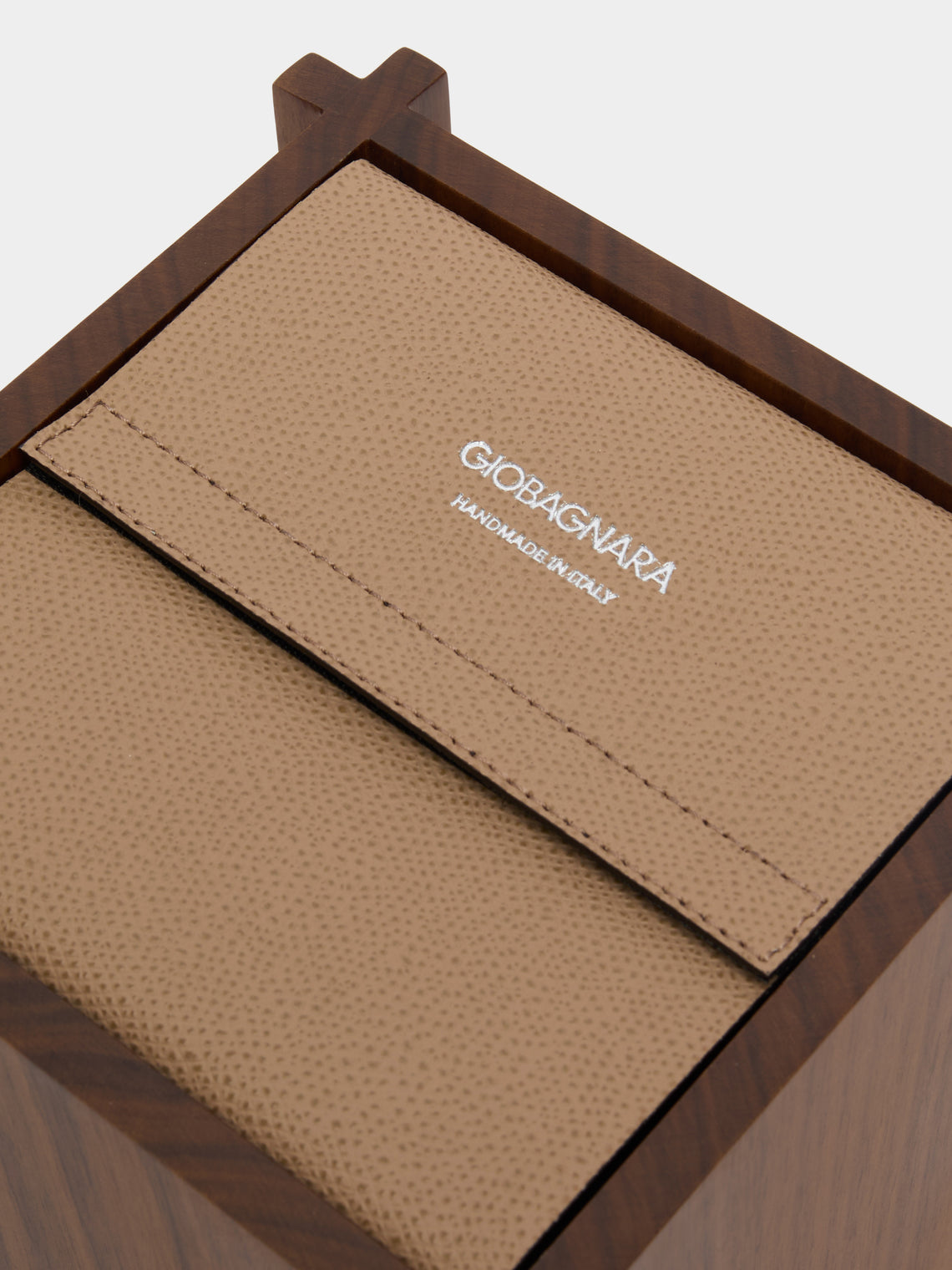 Giobagnara - Structura Leather and Wood Tissue Holder -  - ABASK