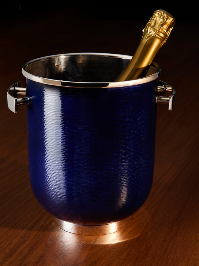 Zanetto - Avant Garde Enamelled Silver-Plated Champagne Bucket -  - ABASK