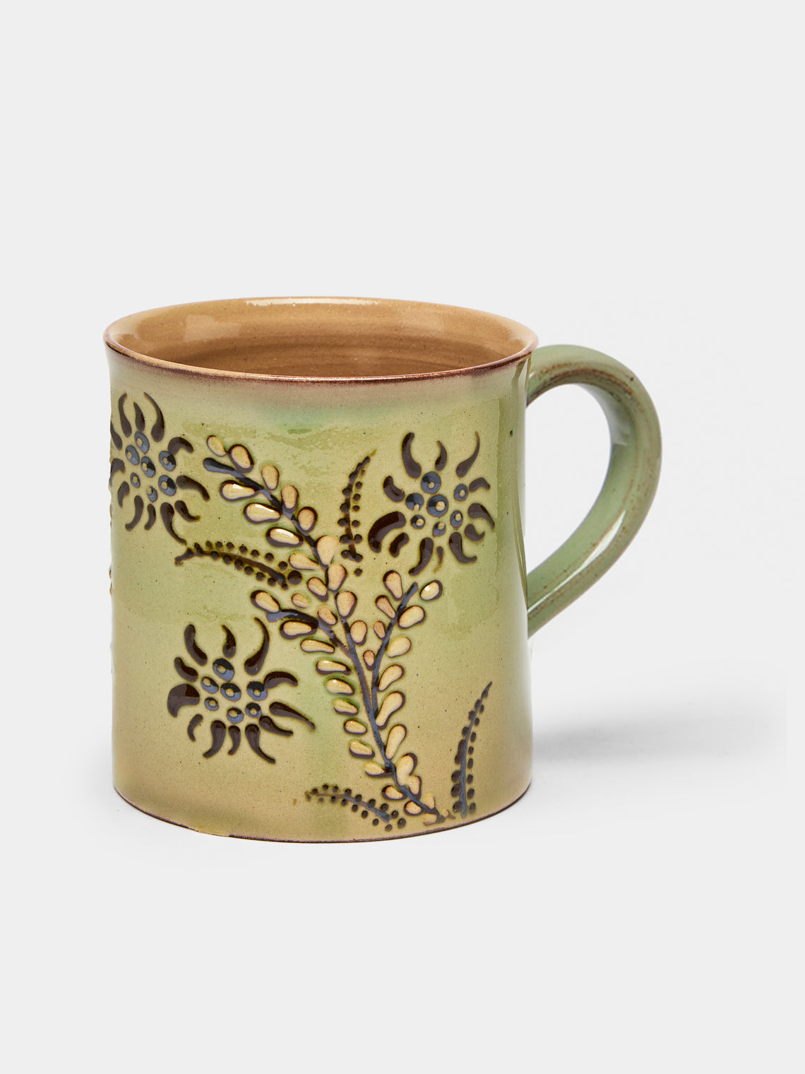 Poterie d’Évires - Flowers Hand-Painted Ceramic Mugs (Set of 4) -  - ABASK