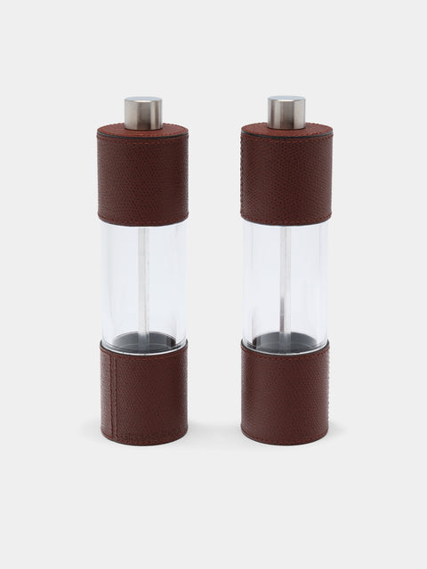 Giobagnara - Otello Leather Salt and Pepper Mills (Set of 2) -  - ABASK - 