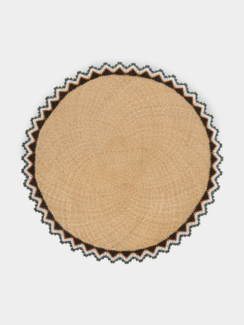 CasaLatina - Alicia Handwoven Iraca Palm Beaded-Edge Placemats (Set of 4) -  - ABASK - 