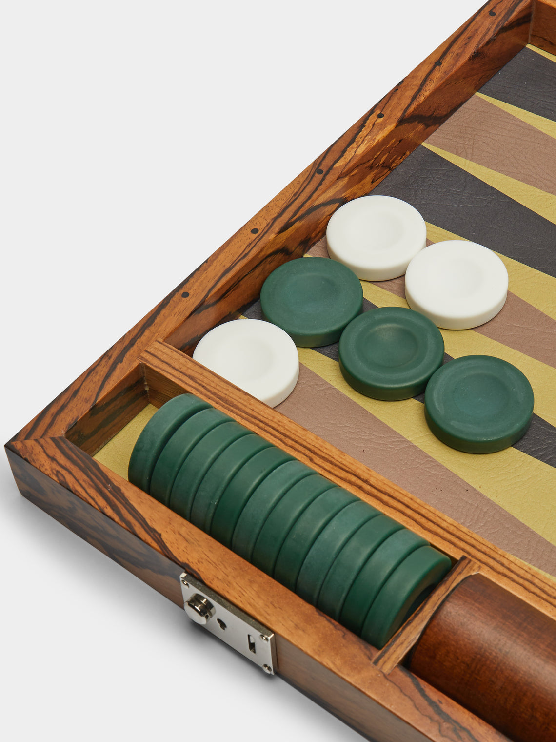 Bone Club - Zebrano Wood and Leather Backgammon Set -  - ABASK