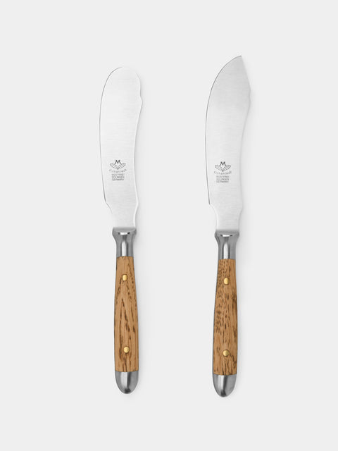 Eichenlaub - Light Oak Old German Butter and Cheese Knives (Set of 2) -  - ABASK - 