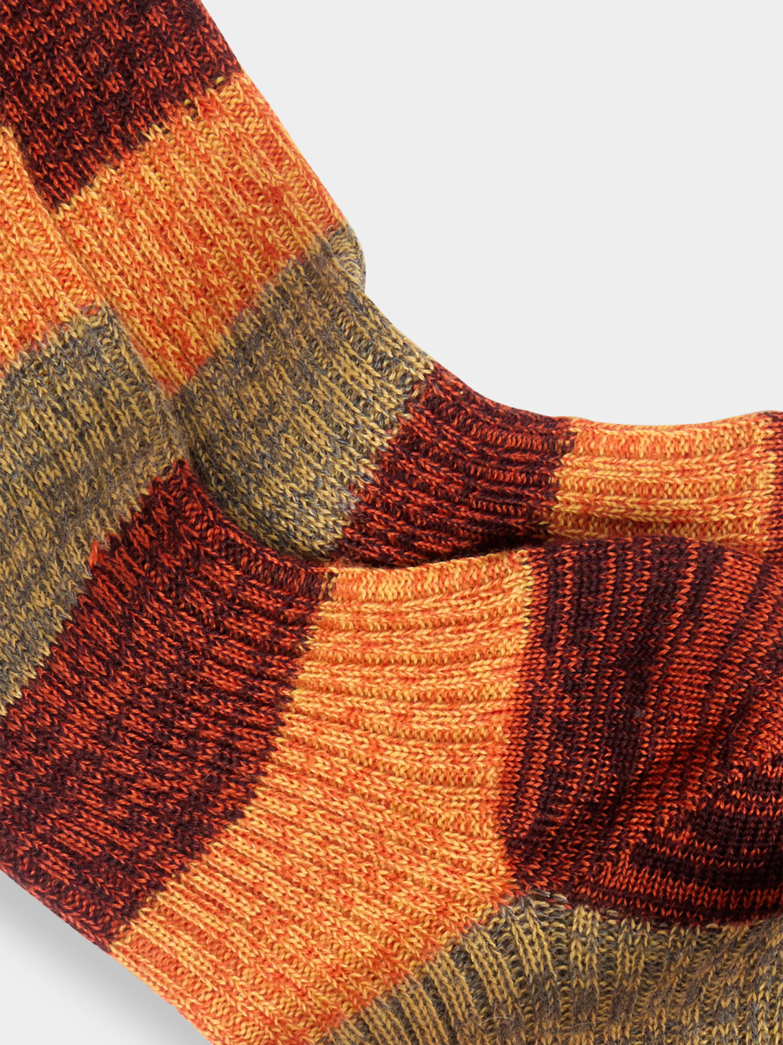 Maria La Rosa - Ribbed Cashmere and Silk Striped Socks | One Size -  - ABASK