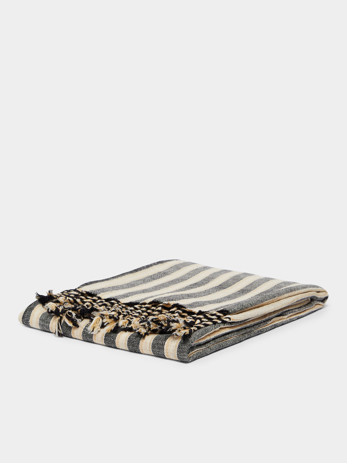 Mizar & Alcor - Striped Handwoven Linen and Cotton Towels (Set of 2) -  - ABASK