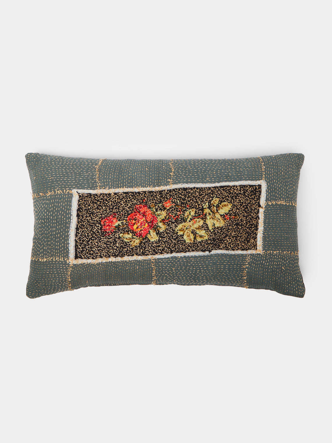 By Walid - 1950s Needlepoint Wool Cushion -  - ABASK - 