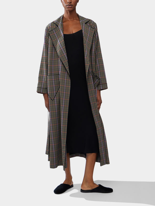 Emilia Wickstead - Georgette Houndstooth Robe -  - ABASK