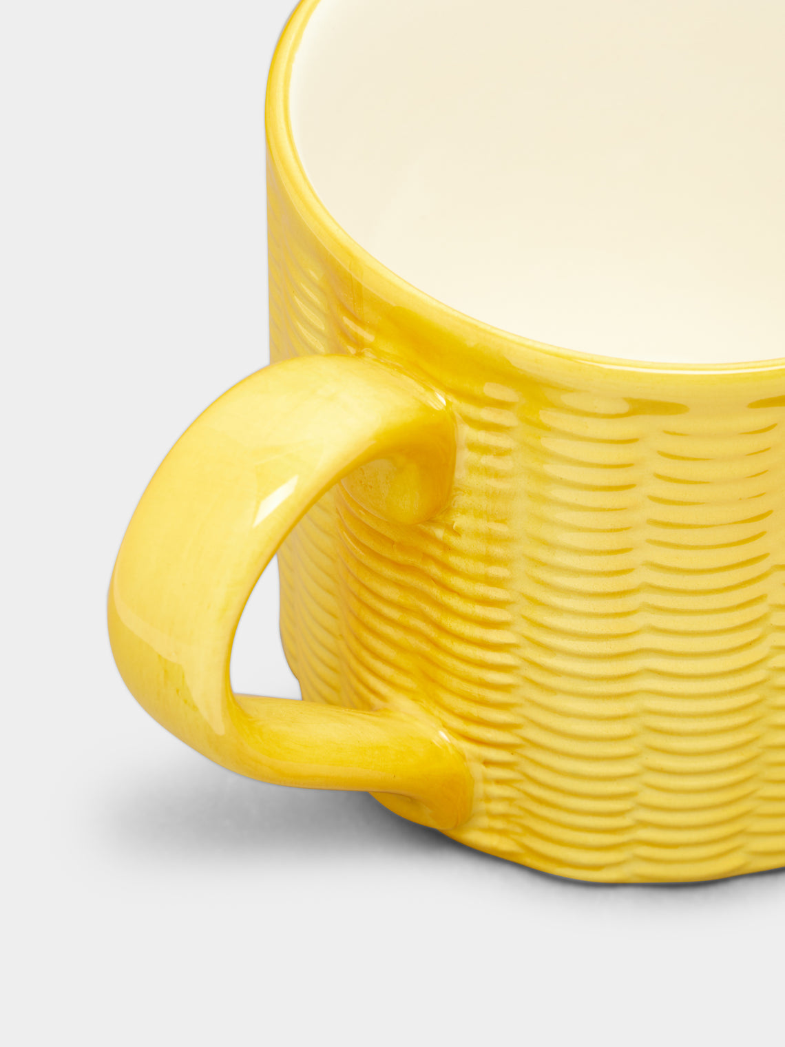 Este Ceramiche - Wicker Hand-Painted Ceramic Mugs (Set of 4) -  - ABASK