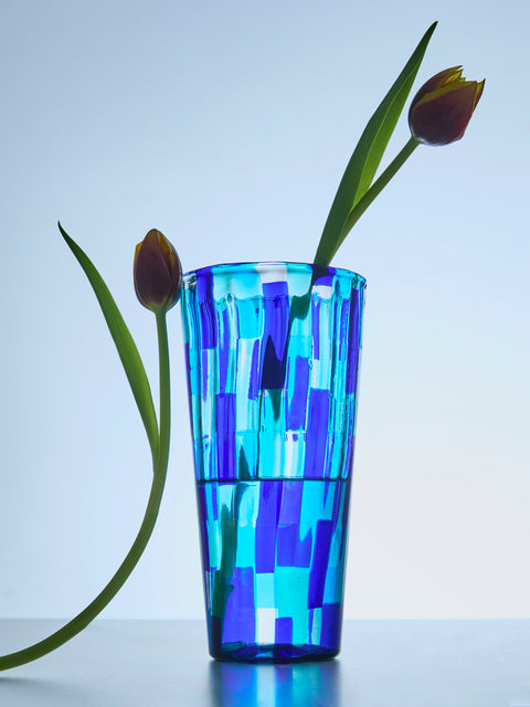 F&M Ballarin - Acquamarina Hand-Blown Murano Glass Vase -  - ABASK