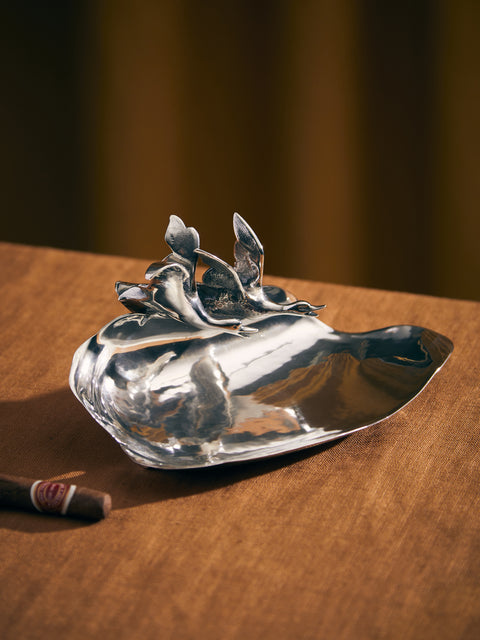 Antique and Vintage - Mid-Century Solid Silver Ducks Ashtray -  - ABASK