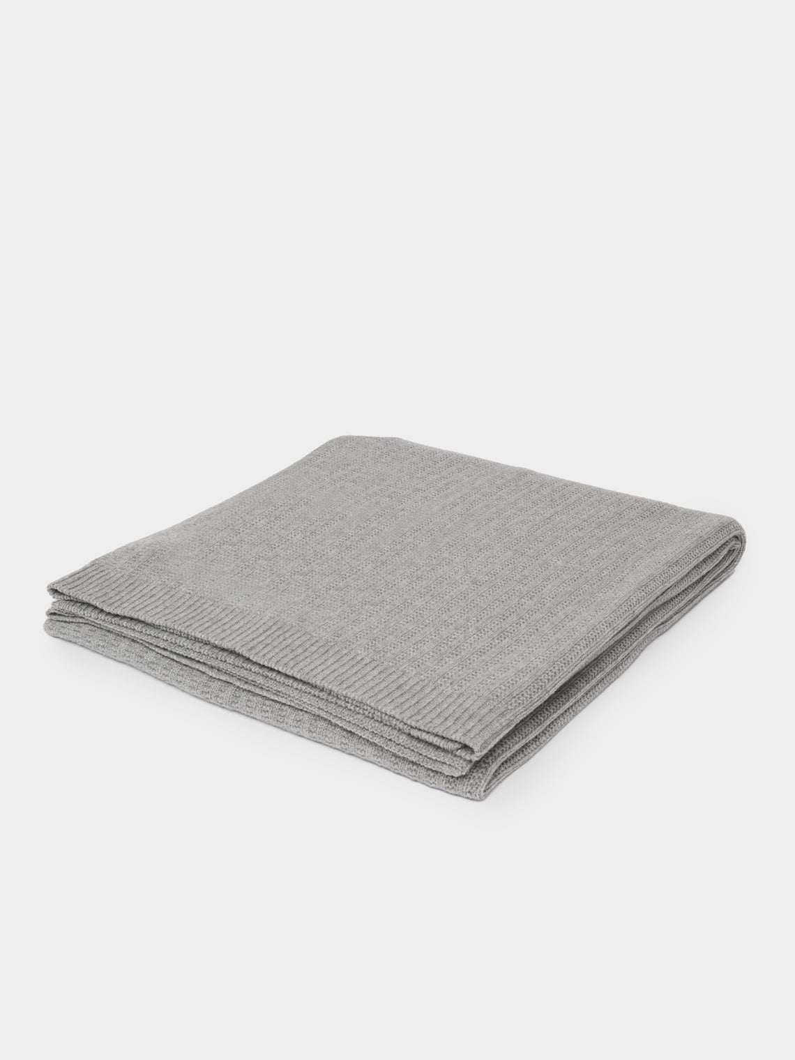 Johnstons of Elgin - Knitted-Texture Cashmere Blanket -  - ABASK