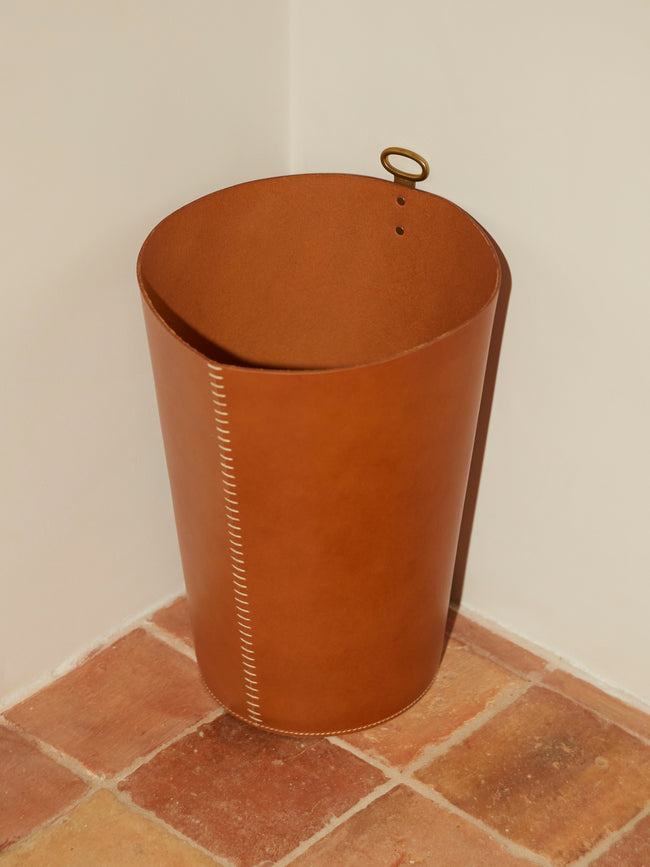 Otis Ingrams - Eyelet Leather Wastepaper Bin -  - ABASK