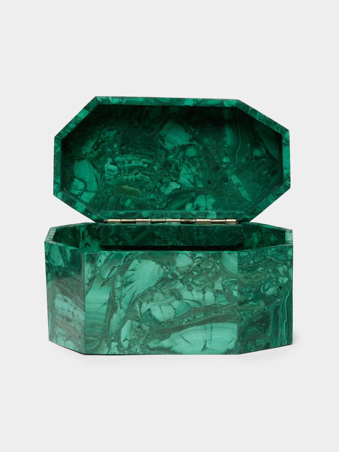 Antique and Vintage - 1950s Malachite Lidded Box -  - ABASK