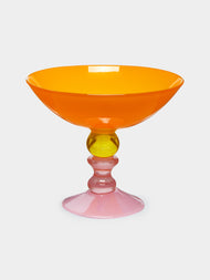 Gather - Miami Hand-Blown Glass Footed Bowl -  - ABASK - 