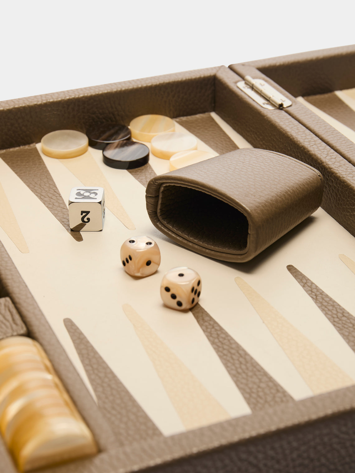 Hector Saxe - Leather Small Backgammon Set -  - ABASK