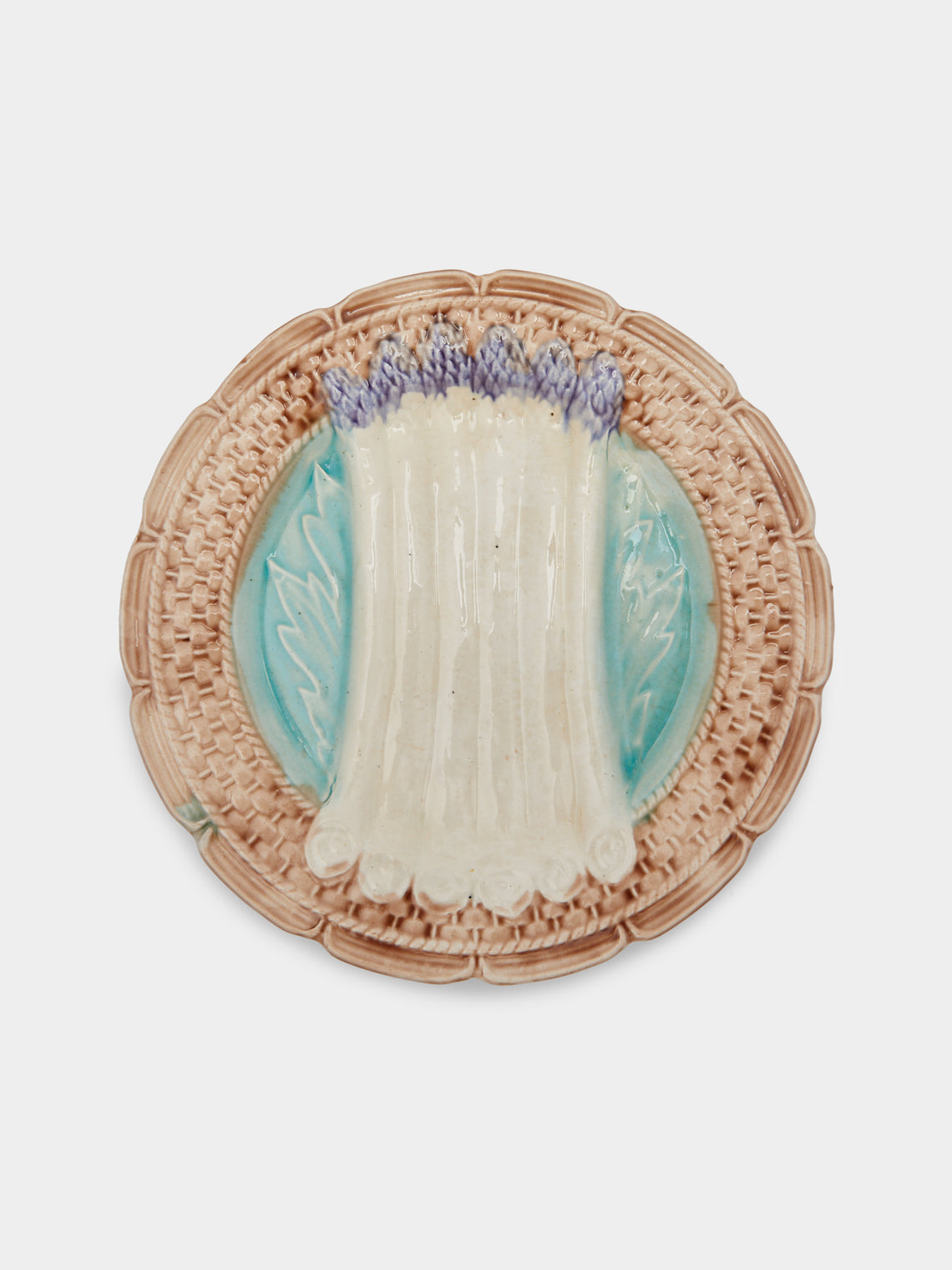 Antique and Vintage - 1950s Ceramic Asparagus Plates (Set of 10) -  - ABASK - 