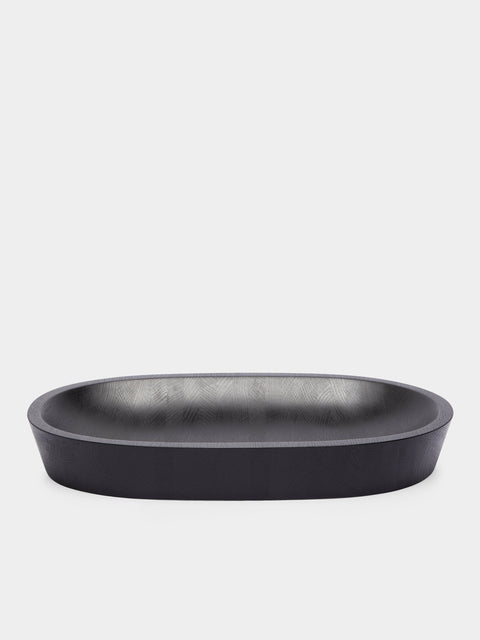 The Wooden Palate - Ebonised Oak Large Oval Bowl -  - ABASK - 