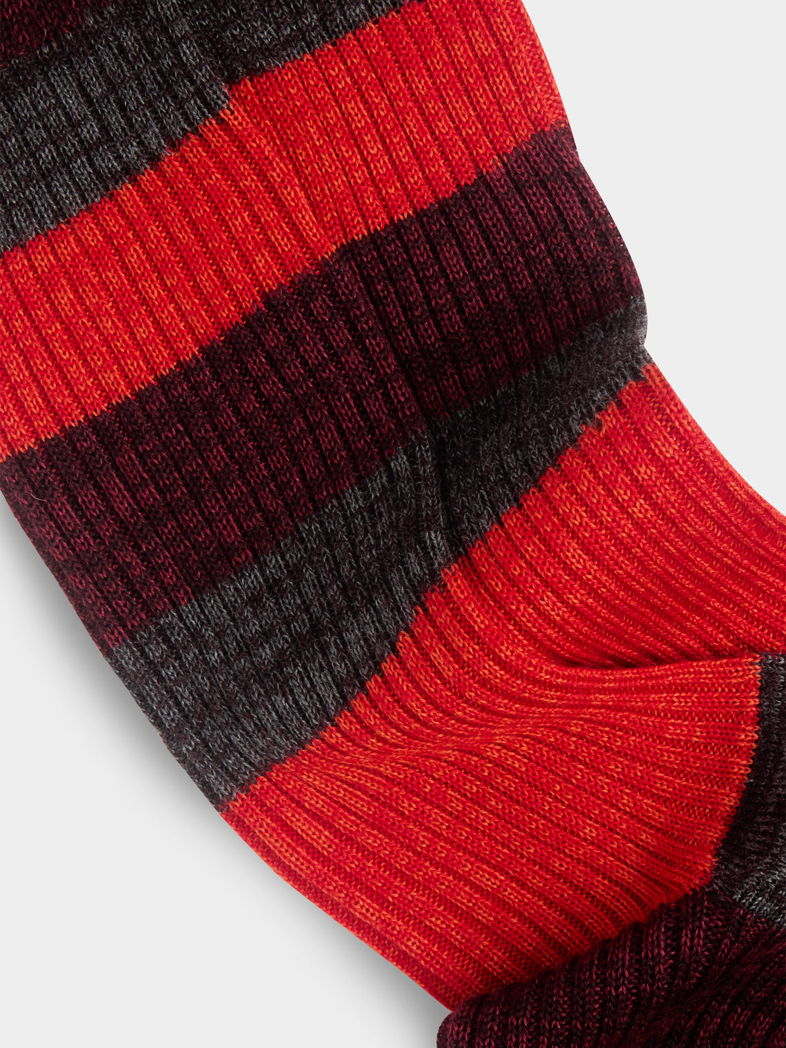 Maria La Rosa - Ribbed Cashmere and Silk Striped Socks | One Size -  - ABASK