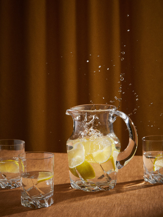 Antique and Vintage - 1950s Daum Crystal Pitcher with Water Glasses (Set of 11) - Clear - ABASK