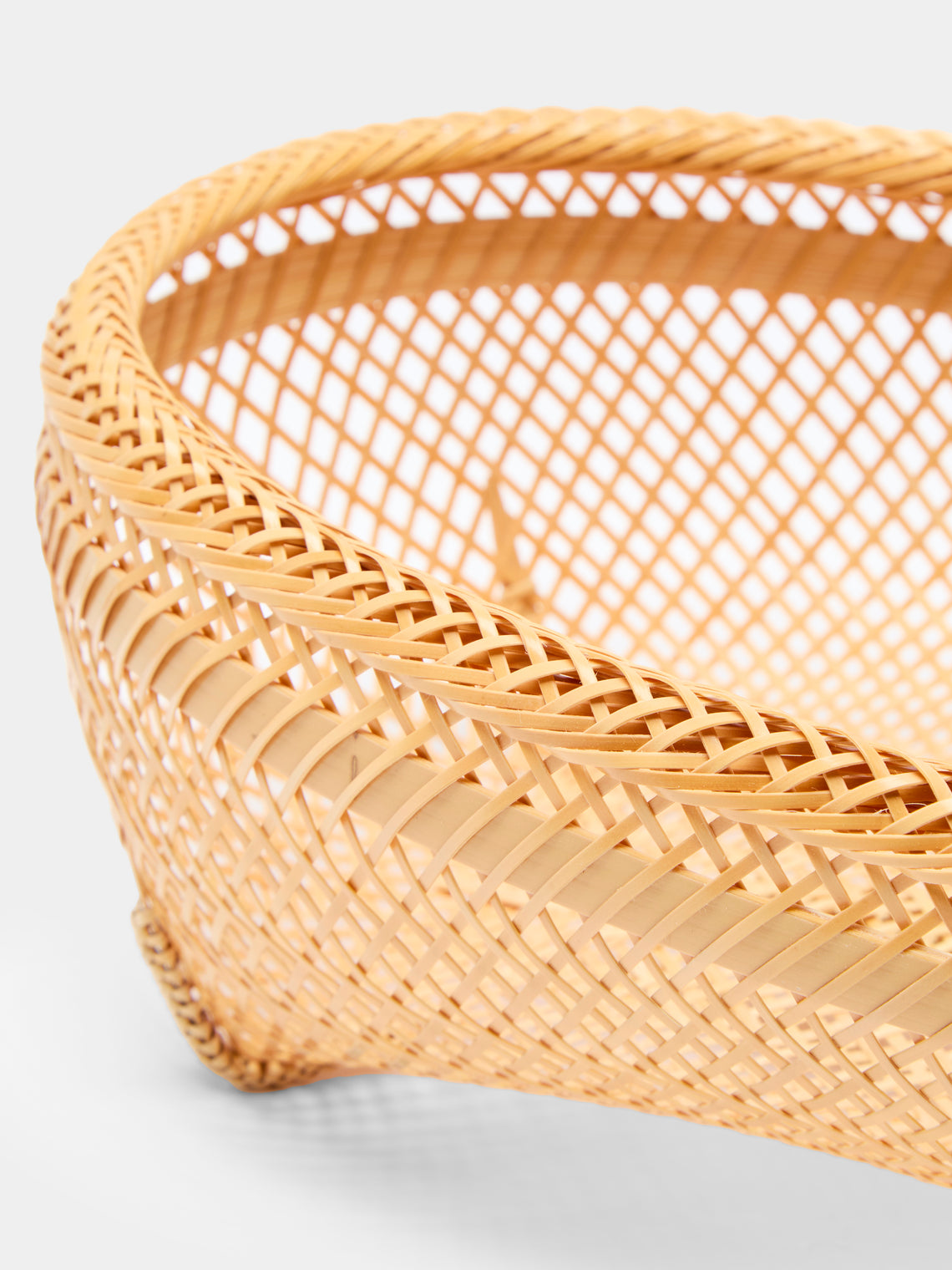 Hee Woo - Handwoven Bamboo Low Circular Tray -  - ABASK