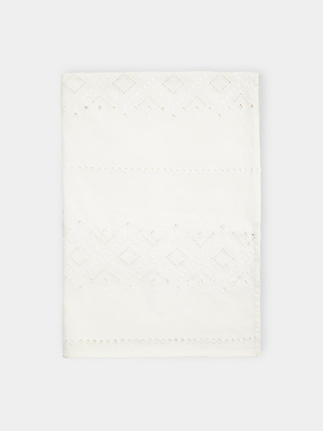 Esencial Hogar - Ojete Embroidered Linen Rectangular Tablecloth -  - ABASK - 