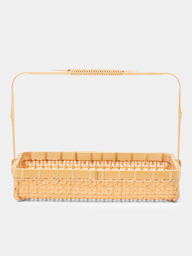 Hee Woo - Handwoven Bamboo Basket with Handles -  - ABASK - 