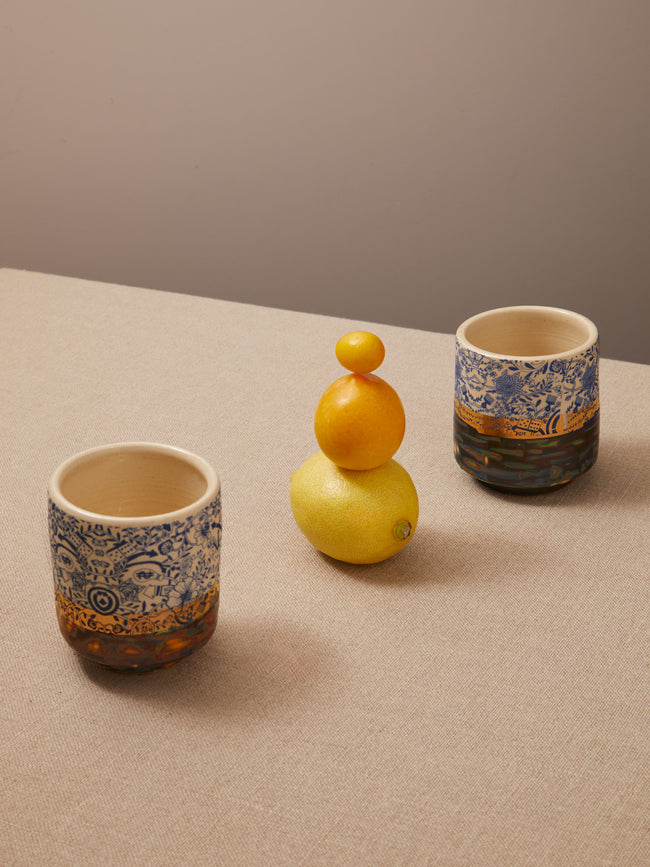 The Village Potter x Roberto Lugo - Edition 96 and 99 Ceramic Cups (Set of 2) -  - ABASK