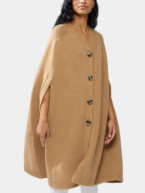 Isa Arfen - Lambswool and Cashmere Cape | One Size -  - ABASK