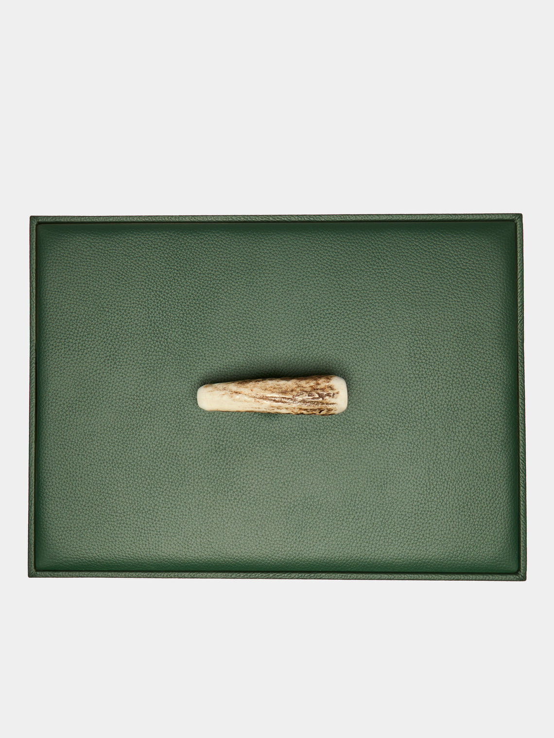 Lorenzi Milano - Leather and Stag Antler Rectangular Box -  - ABASK