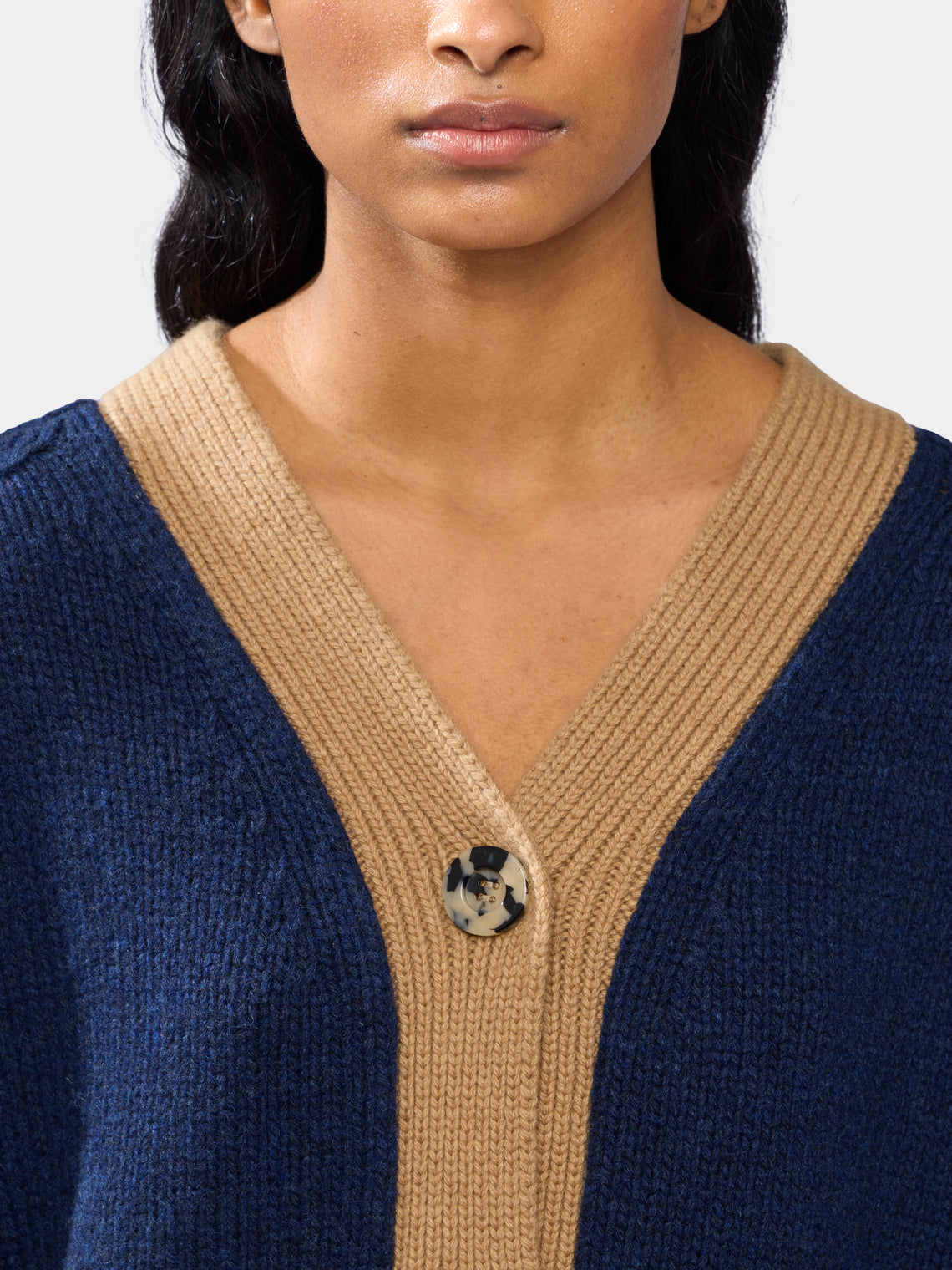 Isa Arfen - Lambswool and Cashmere Colour-Block Cape | One Size -  - ABASK