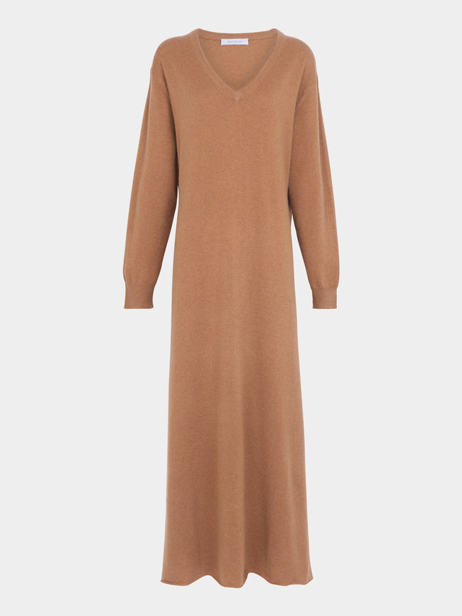 Ryan Roche - Cashmere V-Neck Long Dress -  - ABASK - 