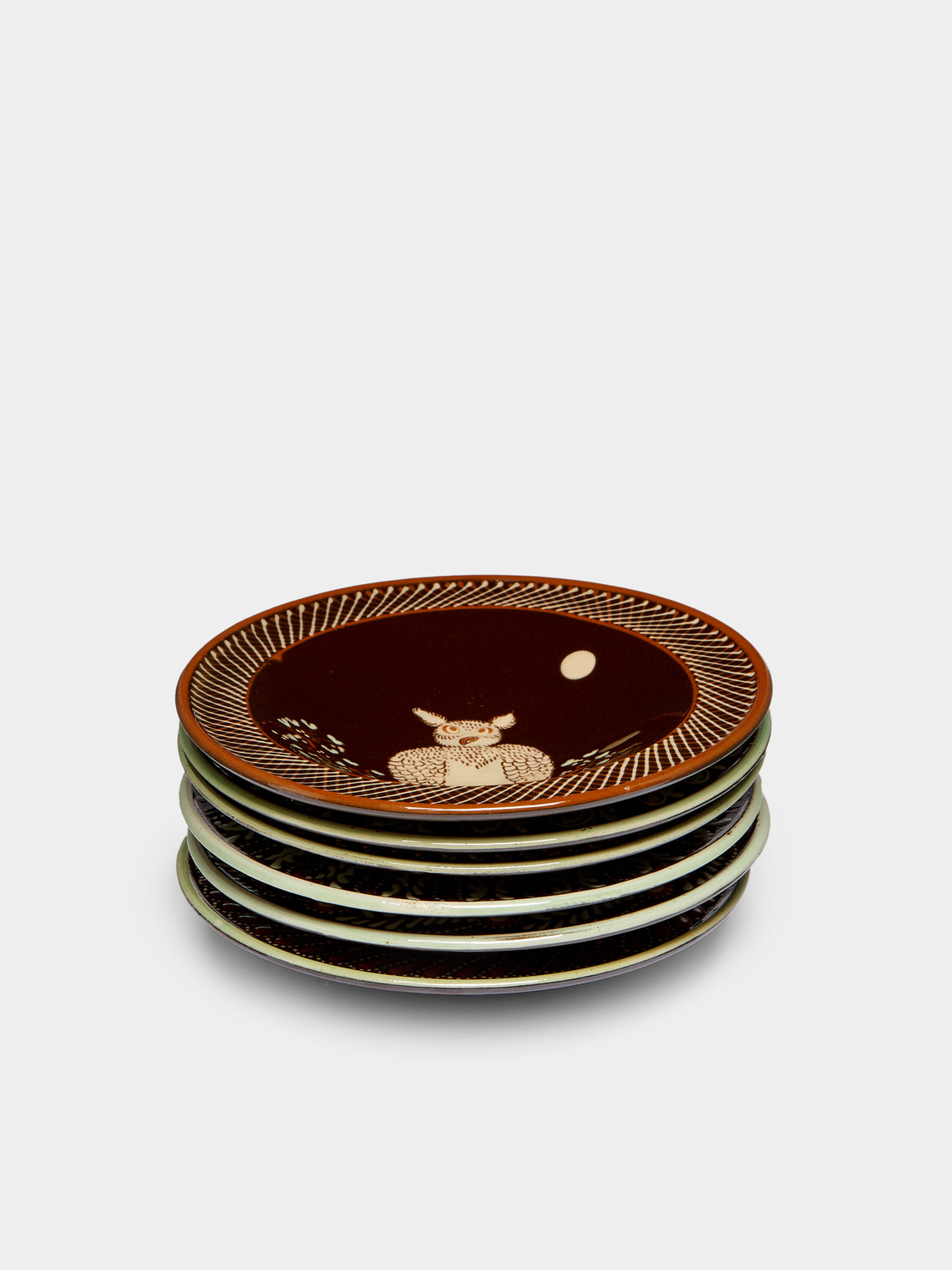 Poterie d’Évires - Animals Hand-Painted Ceramic Breakfast Bowls (Set of 6) -  - ABASK