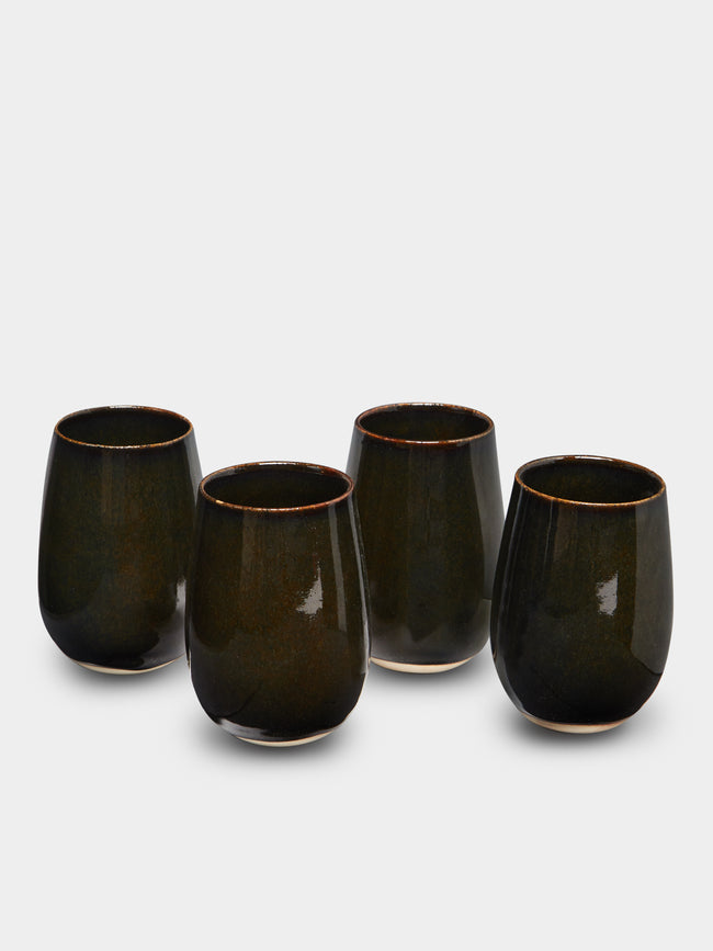 Mervyn Gers Ceramics - Hand-Glazed Ceramic Short Cups (Set of 4) -  - ABASK