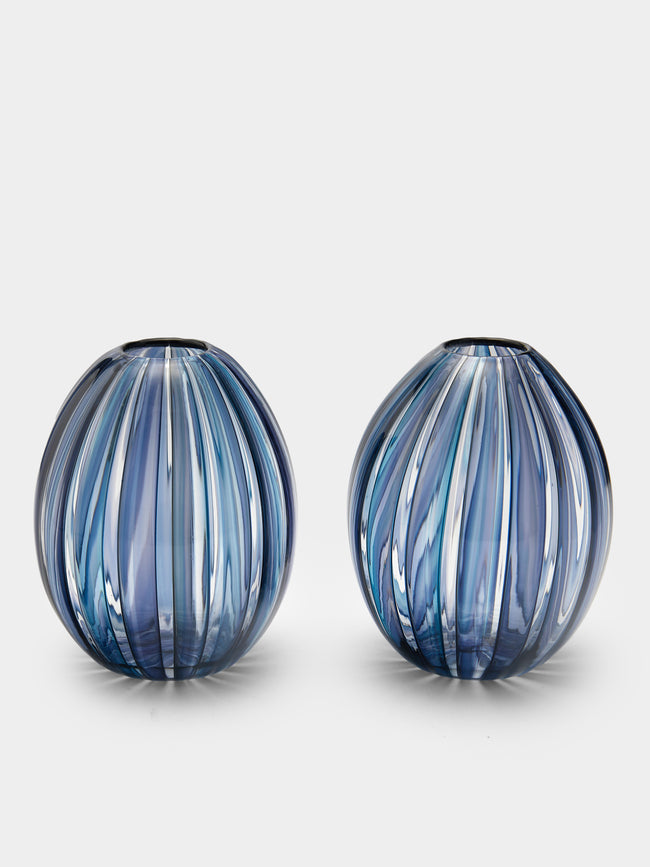 Mori Glass - Hand-Blown Glass Bud Vases (Set of 2) -  - ABASK - 