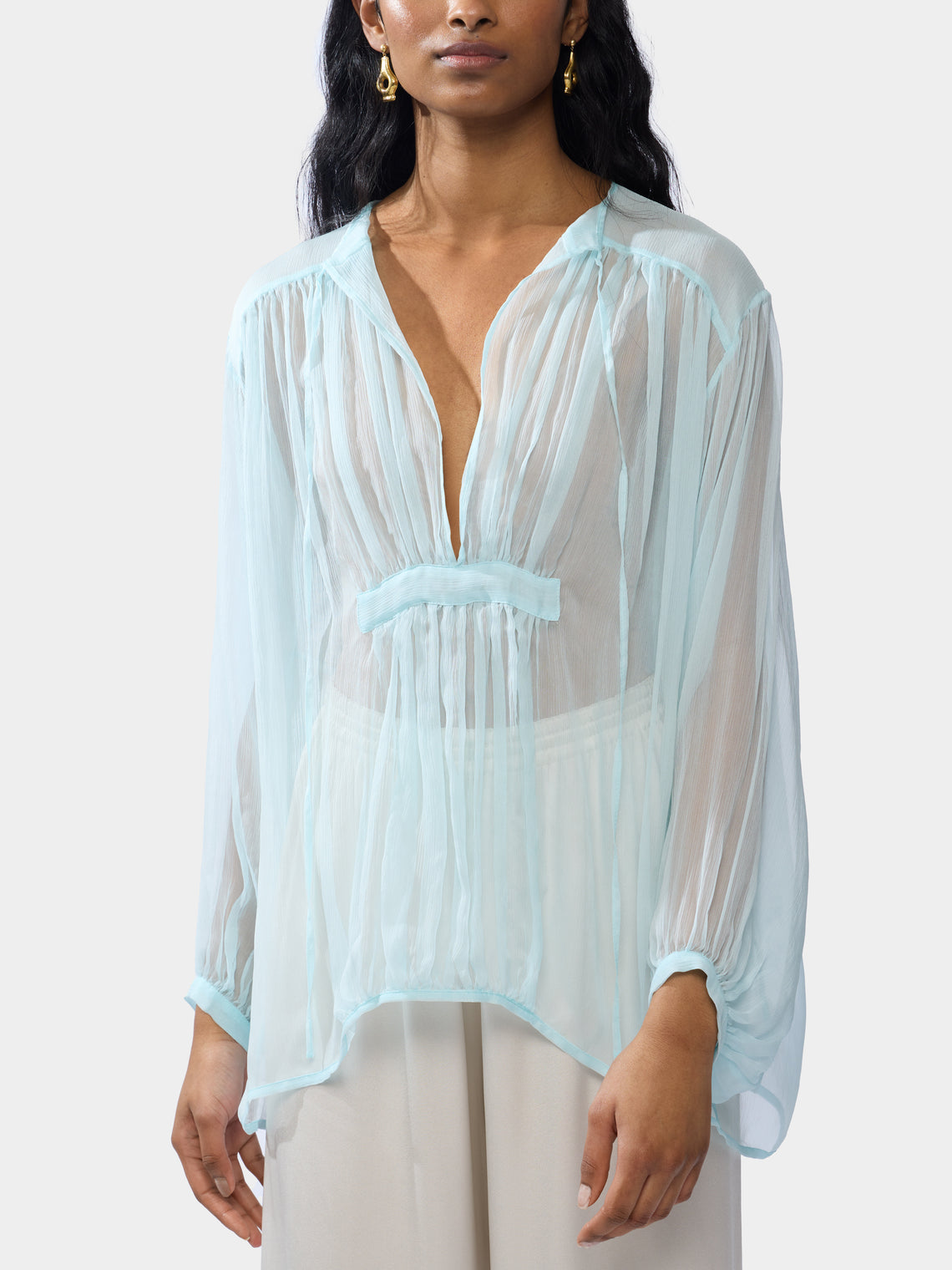 Les Vacances D'Irina - The Hazy Nipple Cotton Shirt | One Size -  - ABASK