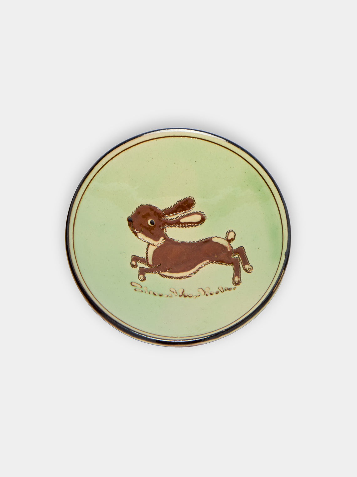 Poterie d’Évires - Rabbits Hand-Painted Ceramic Small Plates (Set of 3) -  - ABASK